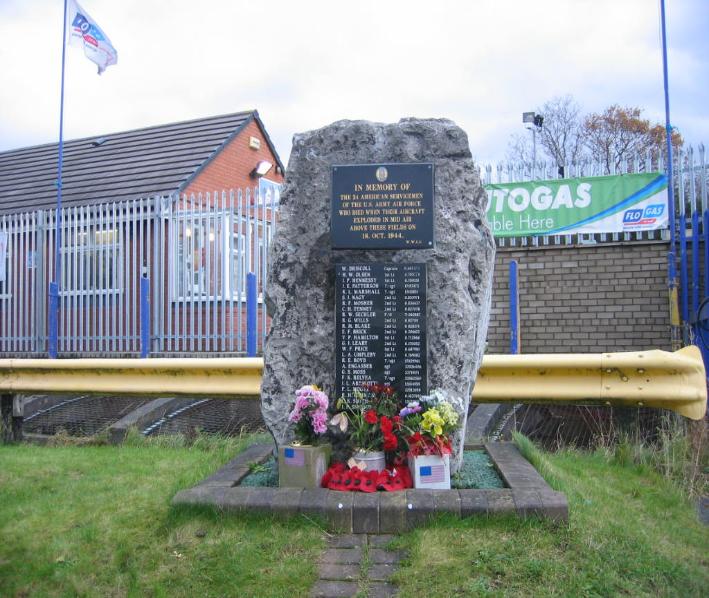memorial on nearby industrial estate